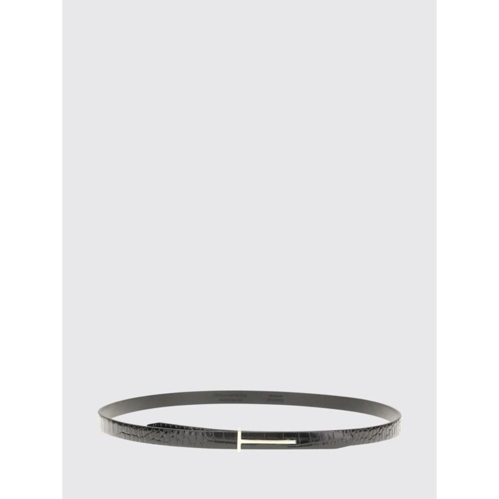 Tom Ford Women T Crocodile-Effect Leather Belt Tom Ford
